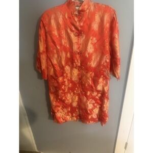 Vintage Red Oriental Kimono Robe Best Quality Made‎ In Japan Size M
